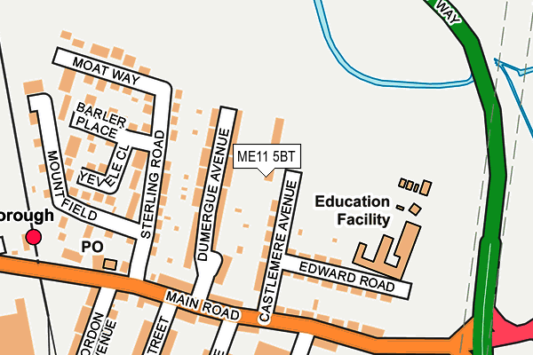 ME11 5BT map - OS OpenMap – Local (Ordnance Survey) ME11 5BT map - OS OpenMap – Local (Ordnance Survey)