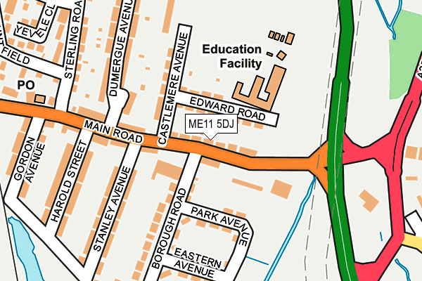 ME11 5DJ map - OS OpenMap – Local (Ordnance Survey) ME11 5DJ map - OS OpenMap – Local (Ordnance Survey)
