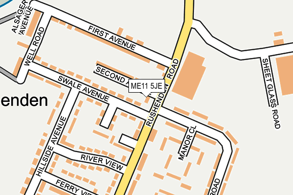 ME11 5JE map - OS OpenMap – Local (Ordnance Survey) ME11 5JE map - OS OpenMap – Local (Ordnance Survey)