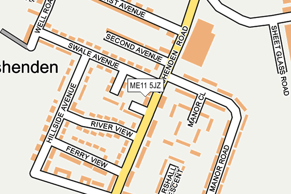 ME11 5JZ map - OS OpenMap – Local (Ordnance Survey) ME11 5JZ map - OS OpenMap – Local (Ordnance Survey)
