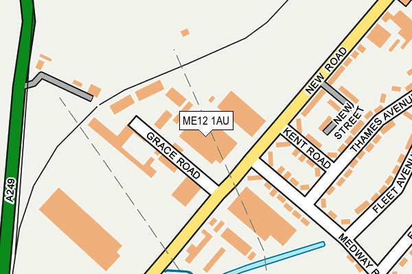 ME12 1AU map - OS OpenMap – Local (Ordnance Survey)