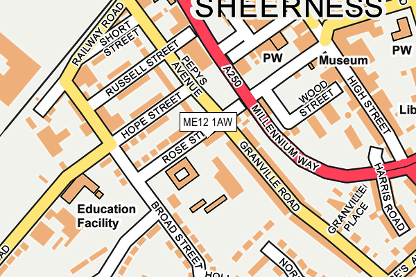 ME12 1AW map - OS OpenMap – Local (Ordnance Survey) ME12 1AW map - OS OpenMap – Local (Ordnance Survey)