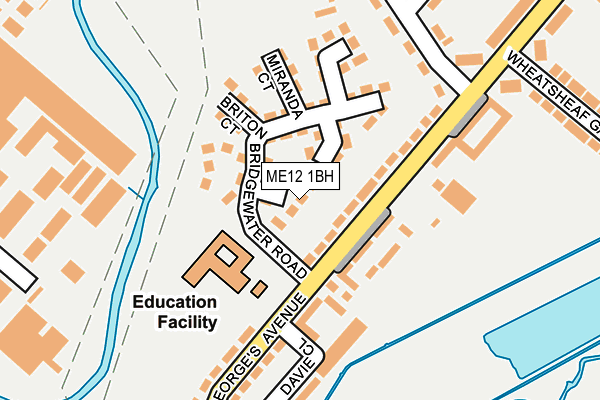 ME12 1BH map - OS OpenMap – Local (Ordnance Survey) ME12 1BH map - OS OpenMap – Local (Ordnance Survey)