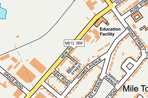 ME12 1BW map - OS OpenMap – Local (Ordnance Survey)
