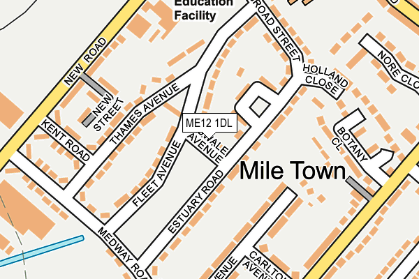ME12 1DL map - OS OpenMap – Local (Ordnance Survey) ME12 1DL map - OS OpenMap – Local (Ordnance Survey)