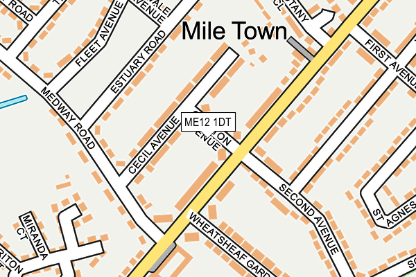 ME12 1DT map - OS OpenMap – Local (Ordnance Survey) ME12 1DT map - OS OpenMap – Local (Ordnance Survey)