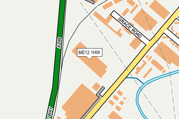 ME12 1HW map - OS OpenMap – Local (Ordnance Survey) ME12 1HW map - OS OpenMap – Local (Ordnance Survey)