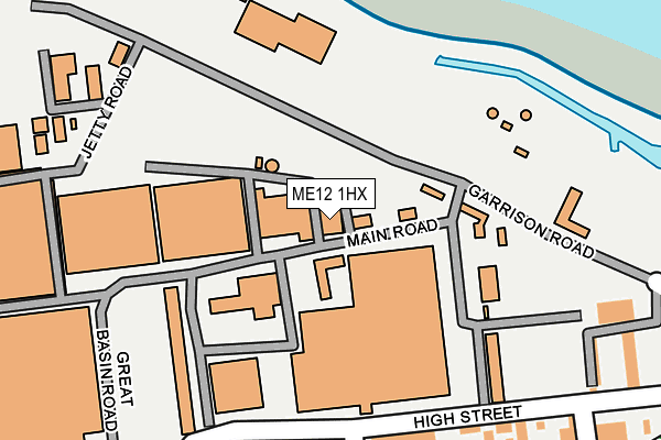 ME12 1HX map - OS OpenMap – Local (Ordnance Survey) ME12 1HX map - OS OpenMap – Local (Ordnance Survey)