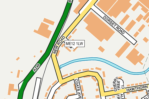 ME12 1LW map - OS OpenMap – Local (Ordnance Survey) ME12 1LW map - OS OpenMap – Local (Ordnance Survey)