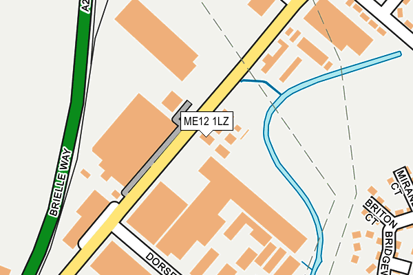 ME12 1LZ map - OS OpenMap – Local (Ordnance Survey) ME12 1LZ map - OS OpenMap – Local (Ordnance Survey)