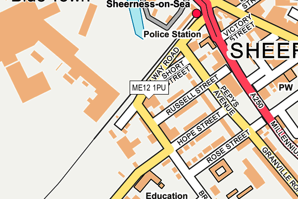ME12 1PU map - OS OpenMap – Local (Ordnance Survey) ME12 1PU map - OS OpenMap – Local (Ordnance Survey)