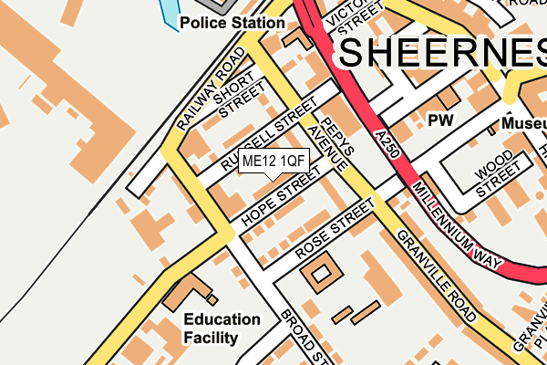 ME12 1QF map - OS OpenMap – Local (Ordnance Survey) ME12 1QF map - OS OpenMap – Local (Ordnance Survey)
