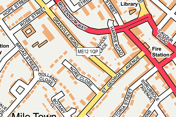 ME12 1QP map - OS OpenMap – Local (Ordnance Survey)