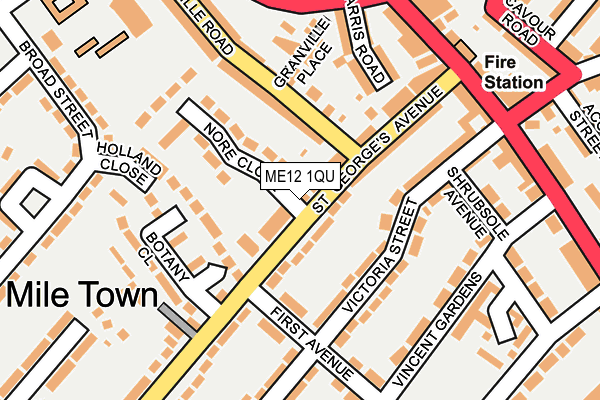 ME12 1QU map - OS OpenMap – Local (Ordnance Survey) ME12 1QU map - OS OpenMap – Local (Ordnance Survey)