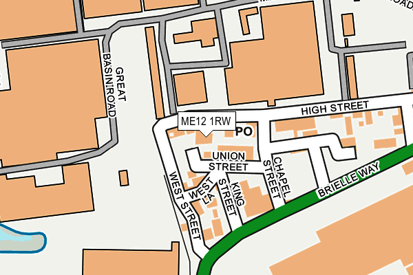 ME12 1RW map - OS OpenMap – Local (Ordnance Survey) ME12 1RW map - OS OpenMap – Local (Ordnance Survey)