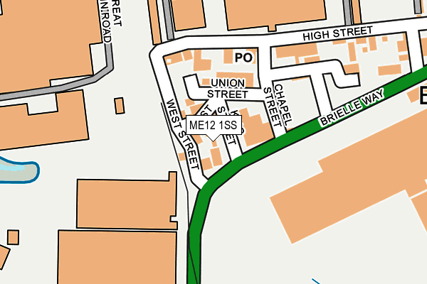 ME12 1SS map - OS OpenMap – Local (Ordnance Survey) ME12 1SS map - OS OpenMap – Local (Ordnance Survey)