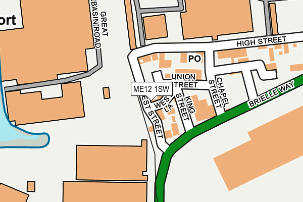 ME12 1SW map - OS OpenMap – Local (Ordnance Survey) ME12 1SW map - OS OpenMap – Local (Ordnance Survey)
