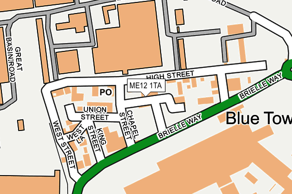 ME12 1TA map - OS OpenMap – Local (Ordnance Survey) ME12 1TA map - OS OpenMap – Local (Ordnance Survey)