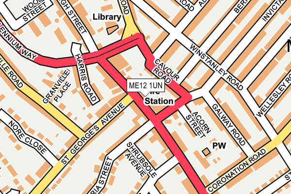 ME12 1UN map - OS OpenMap – Local (Ordnance Survey)