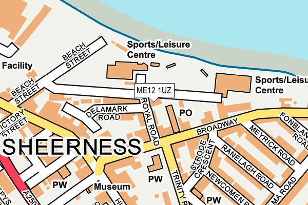ME12 1UZ map - OS OpenMap – Local (Ordnance Survey)