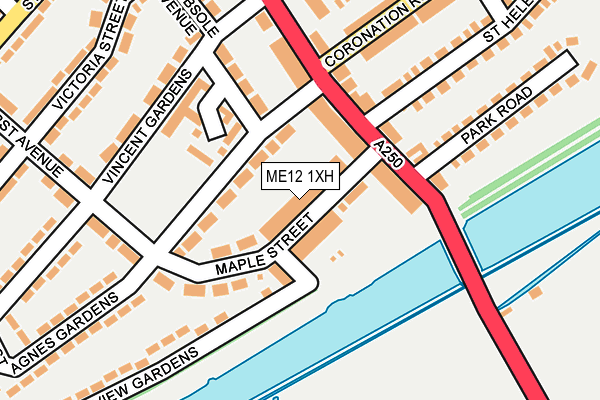 ME12 1XH map - OS OpenMap – Local (Ordnance Survey) ME12 1XH map - OS OpenMap – Local (Ordnance Survey)