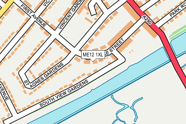ME12 1XL map - OS OpenMap – Local (Ordnance Survey) ME12 1XL map - OS OpenMap – Local (Ordnance Survey)