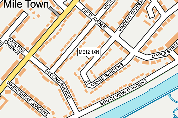ME12 1XN map - OS OpenMap – Local (Ordnance Survey) ME12 1XN map - OS OpenMap – Local (Ordnance Survey)