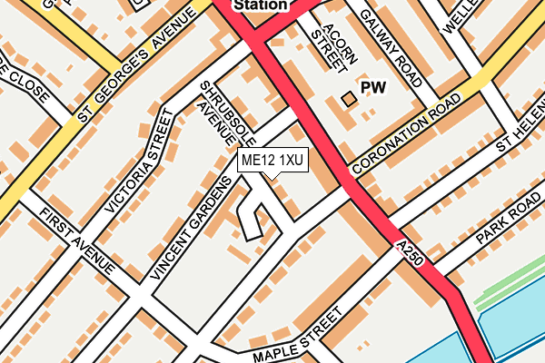 ME12 1XU map - OS OpenMap – Local (Ordnance Survey) ME12 1XU map - OS OpenMap – Local (Ordnance Survey)