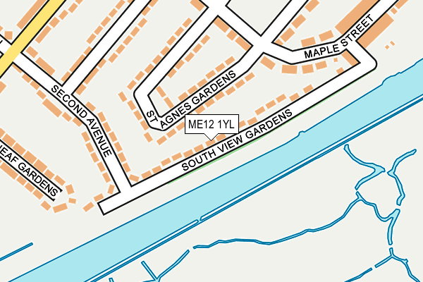 ME12 1YL map - OS OpenMap – Local (Ordnance Survey) ME12 1YL map - OS OpenMap – Local (Ordnance Survey)