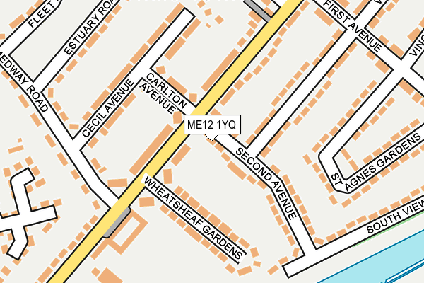 ME12 1YQ map - OS OpenMap – Local (Ordnance Survey) ME12 1YQ map - OS OpenMap – Local (Ordnance Survey)