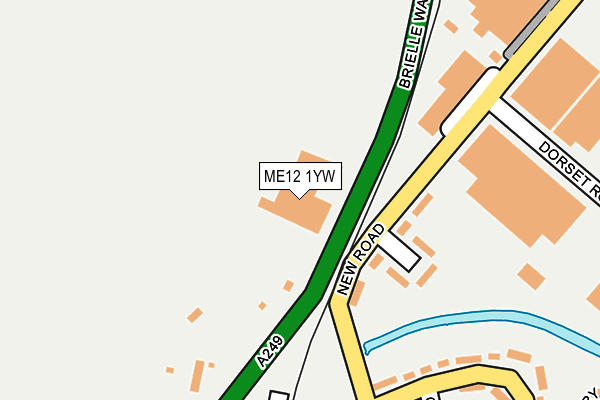 ME12 1YW map - OS OpenMap – Local (Ordnance Survey) ME12 1YW map - OS OpenMap – Local (Ordnance Survey)