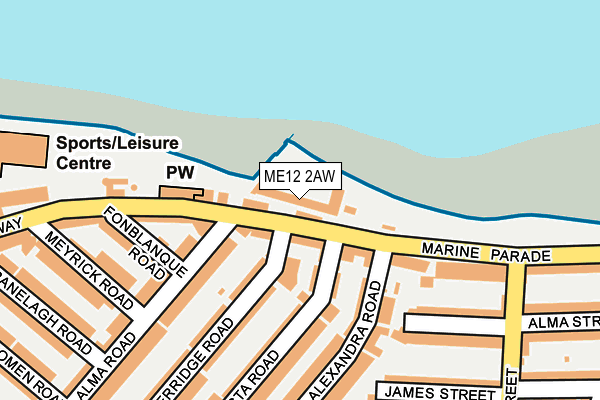 ME12 2AW map - OS OpenMap – Local (Ordnance Survey) ME12 2AW map - OS OpenMap – Local (Ordnance Survey)