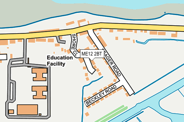 ME12 2BT map - OS OpenMap – Local (Ordnance Survey) ME12 2BT map - OS OpenMap – Local (Ordnance Survey)