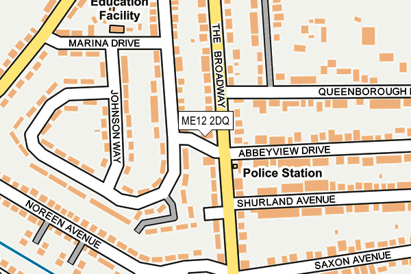 ME12 2DQ map - OS OpenMap – Local (Ordnance Survey) ME12 2DQ map - OS OpenMap – Local (Ordnance Survey)