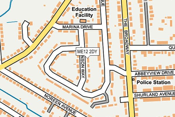 ME12 2DY map - OS OpenMap – Local (Ordnance Survey)