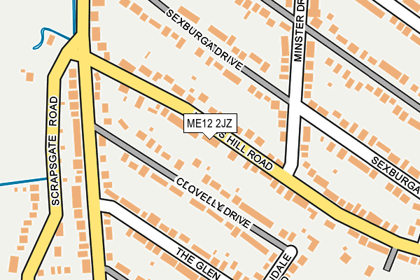 ME12 2JZ map - OS OpenMap – Local (Ordnance Survey) ME12 2JZ map - OS OpenMap – Local (Ordnance Survey)