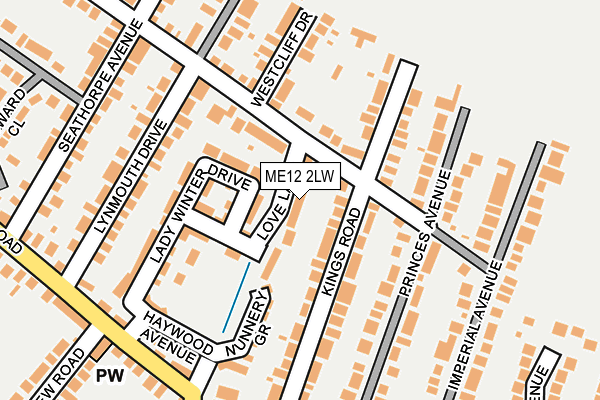 ME12 2LW map - OS OpenMap – Local (Ordnance Survey) ME12 2LW map - OS OpenMap – Local (Ordnance Survey)