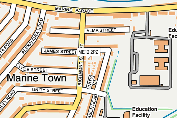 ME12 2PZ map - OS OpenMap – Local (Ordnance Survey) ME12 2PZ map - OS OpenMap – Local (Ordnance Survey)