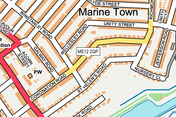 ME12 2QP map - OS OpenMap – Local (Ordnance Survey) ME12 2QP map - OS OpenMap – Local (Ordnance Survey)