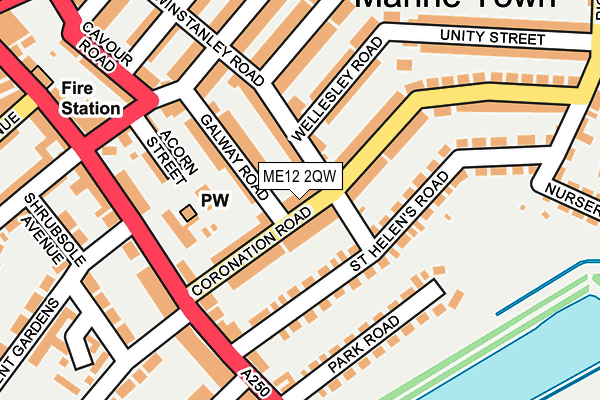 ME12 2QW map - OS OpenMap – Local (Ordnance Survey) ME12 2QW map - OS OpenMap – Local (Ordnance Survey)