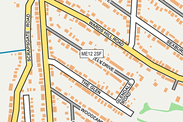 ME12 2SF map - OS OpenMap – Local (Ordnance Survey) ME12 2SF map - OS OpenMap – Local (Ordnance Survey)