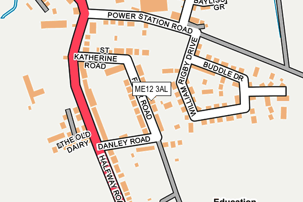 ME12 3AL map - OS OpenMap – Local (Ordnance Survey) ME12 3AL map - OS OpenMap – Local (Ordnance Survey)