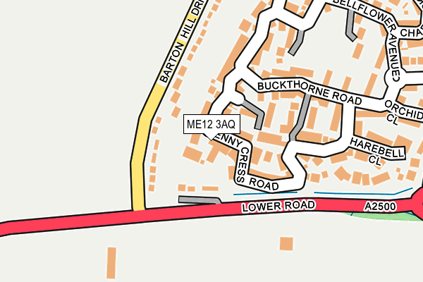 ME12 3AQ map - OS OpenMap – Local (Ordnance Survey)