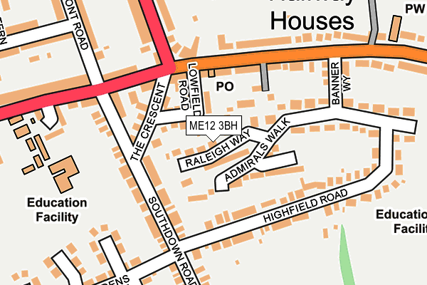 ME12 3BH map - OS OpenMap – Local (Ordnance Survey)