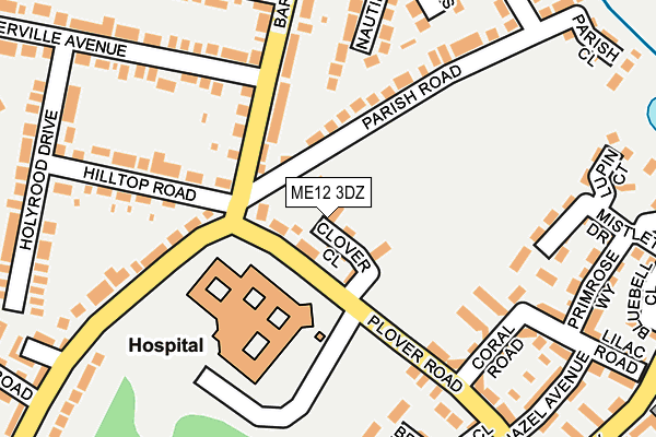 ME12 3DZ map - OS OpenMap – Local (Ordnance Survey) ME12 3DZ map - OS OpenMap – Local (Ordnance Survey)