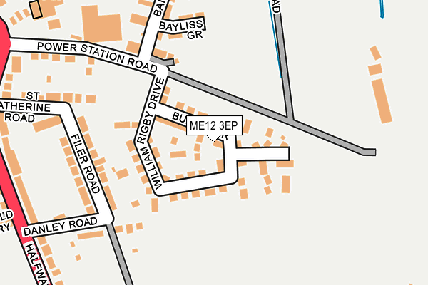 ME12 3EP map - OS OpenMap – Local (Ordnance Survey) ME12 3EP map - OS OpenMap – Local (Ordnance Survey)