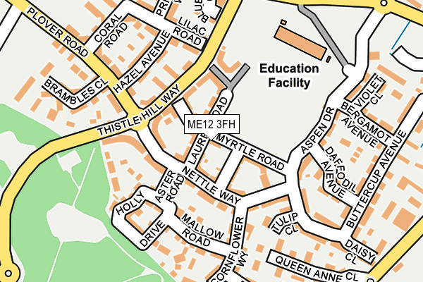 ME12 3FH map - OS OpenMap – Local (Ordnance Survey) ME12 3FH map - OS OpenMap – Local (Ordnance Survey)