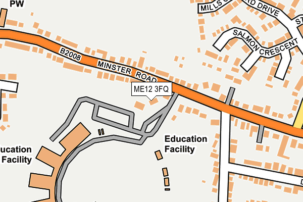 ME12 3FQ map - OS OpenMap – Local (Ordnance Survey) ME12 3FQ map - OS OpenMap – Local (Ordnance Survey)