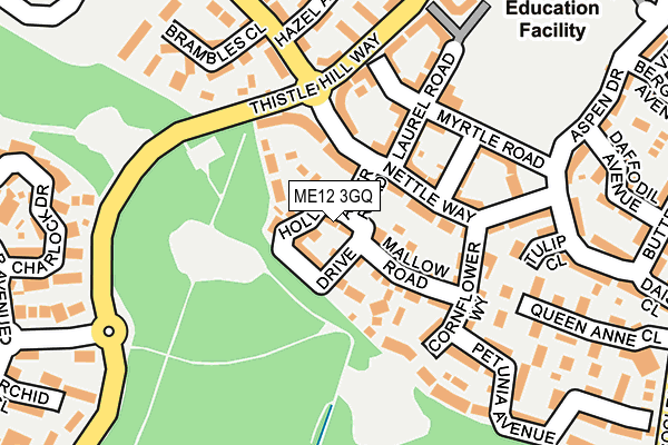 ME12 3GQ map - OS OpenMap – Local (Ordnance Survey)