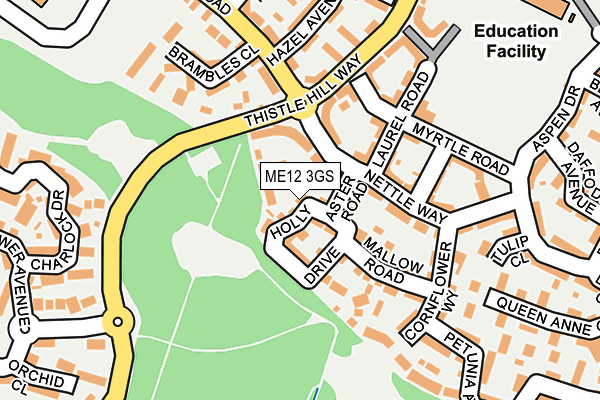 ME12 3GS map - OS OpenMap – Local (Ordnance Survey) ME12 3GS map - OS OpenMap – Local (Ordnance Survey)